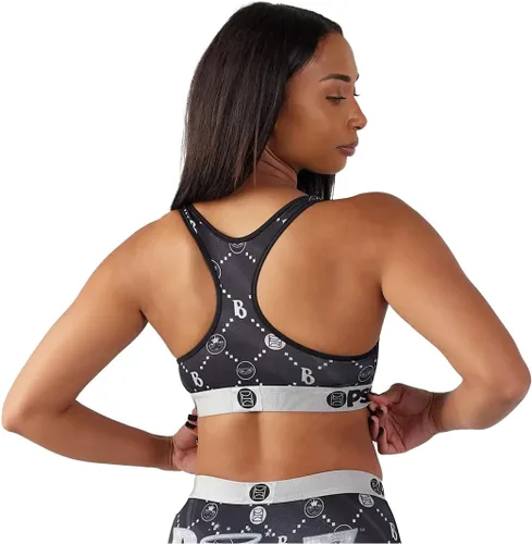 Vista 3 de PSD Brasier deportivo Bratz Luxe para mujer, negro, talla L, Negro Bratz Luxe Sb