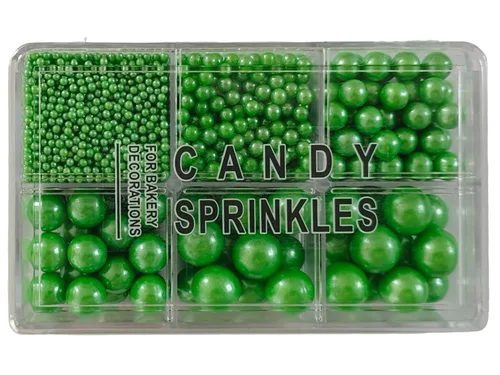 Vista 11 de Perlas negras comestibles en 5 tamaños de chispas de azúcar de 4.59 oz/4.6 onzas, 2,4,7,10,12 in, perlas de caramelo para decoración de pasteles