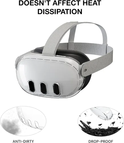 Vista 4 de APEXINNO VR Shell Cover Skin for Meta Quest 3 Headset Accessories, VR Shell Case Headset Protector for Oculus Quest 3 VR Headsets, ABS