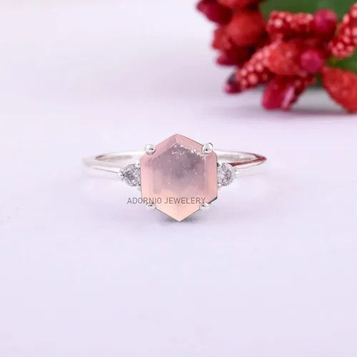 Vista 35 de Anillo de plata de ley 925 para mujer, anillo de diamantes de imitación de aguamarina de plata esterlina, anillo Art Deco de marzo, piedra natal