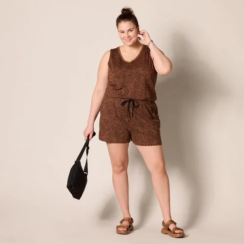 Vista 7 de Tienda Essentials Studio - Enterizo de tela de toalla con vellón para mujer