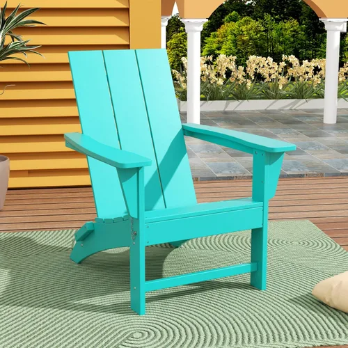 Vista 34 de WestinTrends Ashore Modern - Silla plegable Adirondack para exteriores (juego de 2), color negro