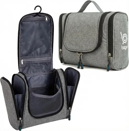 Vista 11 de Bolsa de Aseo de Viaje Bago Bolsa de Aseo Impermeable Colgante Bolsa de Aseo Grande para Baño y Viaje Organizador de Bolsa de Artículos de Tocador