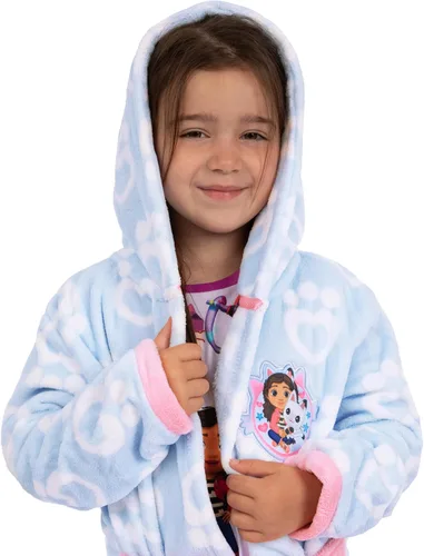 Vista 4 de DreamWorks Albornoz de forro polar para casa de muñecas de Gabby para niñas Azul