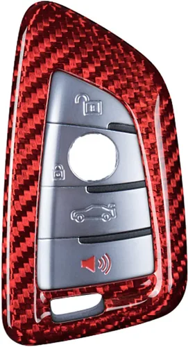 Vista 9 de Funda de llavero de fibra de carbono genuina para BMW Serie 2, 3, 5, 6, 7, GT5, M4, M5, X1, X2, X3, X5, X5M, X6, X6M, X7, llavero inteligente