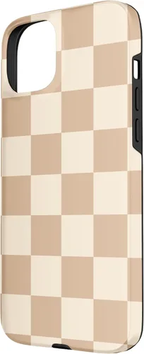 Vista 16 de Funda de tablero de ajedrez marrón beige claro para iPhone 14 Pro