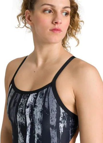 Vista 2 de Arena Women's Standard Team Painted Stripes Challenge Back MaxLife One Piece Swimsuit