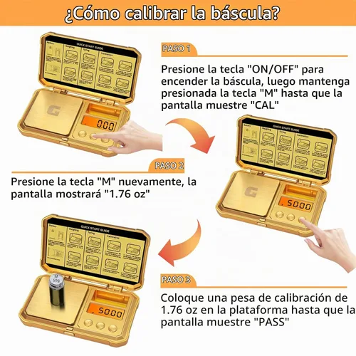 Vista 5 de GRAM PRES Báscula digital de bolsillo gramo de 10.58 oz x 0.0004 oz