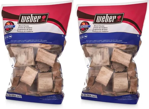 Vista 5 de Weber Trozos de madera de mezquite, para asar y ahumar, 4 libras.