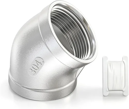 Vista 37 de TAISHER 2 piezas de acero inoxidable 304 accesorios de codo de 90 grados, tubo hembra NPT de 1 pulgada a 1 pulgada NPT hembra 304 accesorio