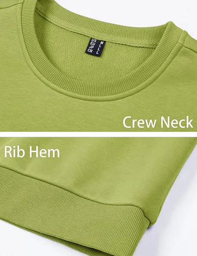 Vista 17 de MAGCOMSEN Sudadera de cuello redondo para hombre de manga larga casual cálida de forro polar