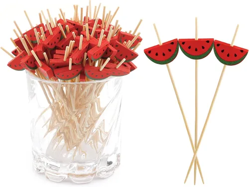 Vista 22 de 100 piezas de palillos de cóctel para bebidas, decoraciones de San Valentín, palillos de dientes elegantes para aperitivos, palillos de dientes