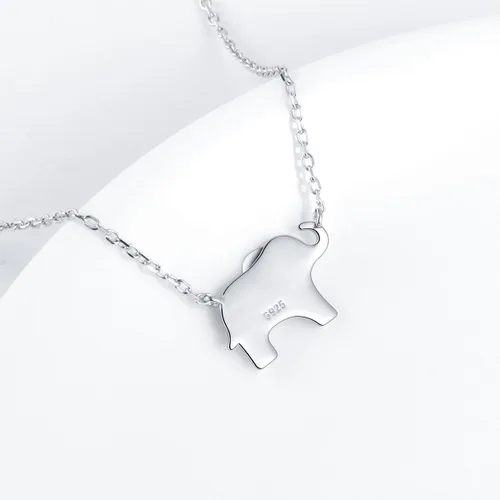 Vista 6 de ATHENAA Colgante con pulsera de plata de ley S925y dijes de elefante para mujer.