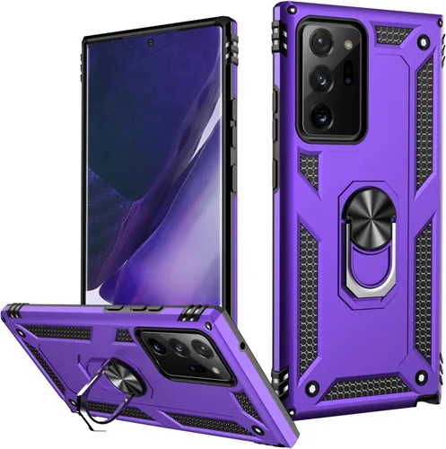 Vista 12 de LUMARKE Funda protectora para Galaxy Note 10, pasa 16 pies, prueba de caídas de grado militar, resistente con soporte de anillo magnético, Negro