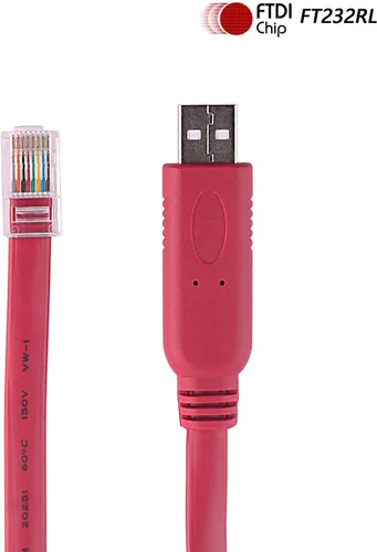 Vista 3 de Cable adaptador de consola USB a RS232 Serial RJ45 de 6 pies para routers/switches TP-Link Cisco Huawei TP-Link para conectar PC portátil compatible
