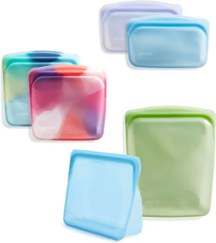 Vista 10 de Stasher Bolsas de silicona reutilizables para almacenamiento de alimentos