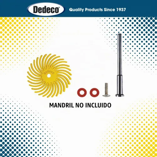 Vista 7 de Dedeco Sunburst - Discos de cerdas radiales TC de 4 capas de 7/8 pulgadas - Juego de herramientas rotativas termoplásticas de precisión de limpieza