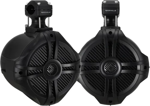 Vista 2 de Rockville RGHR2 receptor Bluetooth marino+control remoto+(4) wakeboards de 6.5 pulgadas+amplificador de 4 Ch