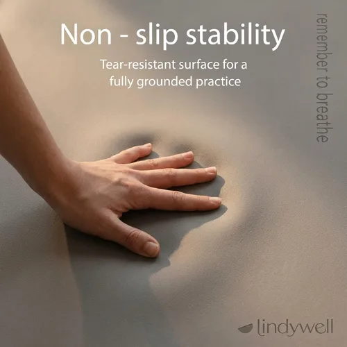 Vista 3 de Lindywell Pilates Yoga Workout Mat Non Slip 6mm, 8mm, 10mm Thick - 6ft x 26in