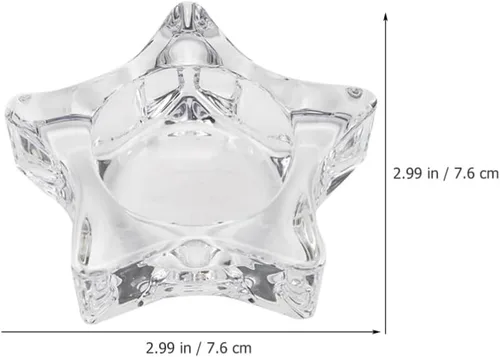 Vista 5 de Portavelas Tealight para Navidad, 2 unidades, portavelas en forma de estrella, para centro de mesa, bodas, mesa de comedor, decoración del hogar