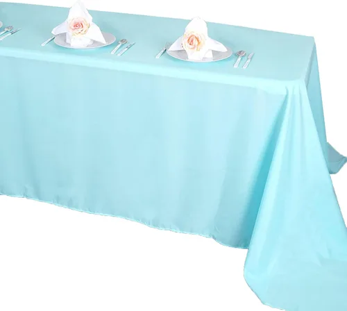 Vista 9 de BalsaCircle Mantel rectangular de poliéster negro de 90 x 156 pulgadas para bodas, fiestas, eventos, cocina, comedor