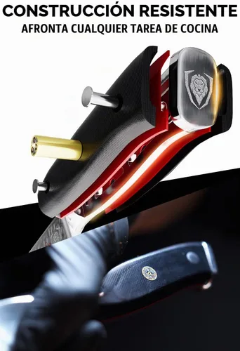 Vista 3 de Cuchillo deshuesador Dalstrong de 6" - AUS-10V Acero Damasco Negro