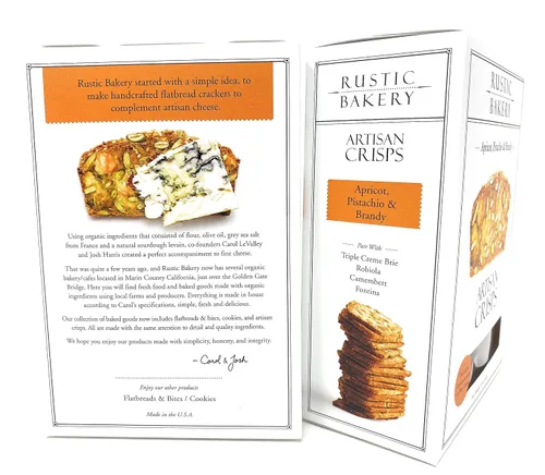 Vista 2 de Generic Rustic Bakery Artisan Crisps Crackers Bundle Pistacho de albaricoque y brandy con kit Kokobunch (paquete de 2) 5 onzas