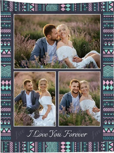 Vista 11 de Manta personalizada con foto, manta personalizada con imagen para regalos de pareja, mantas de franela personalizadas para adultos, niños