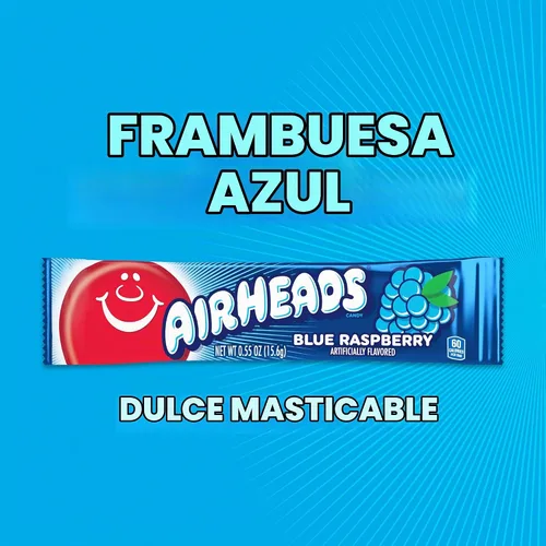 Vista 2 de Airheads Bares, 0.55 onza (Pack de 36) Caramelos Taffy a granel envueltos individualmente, con sabor artificial