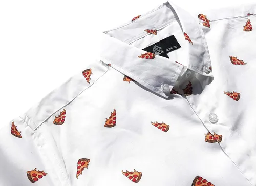 Vista 2 de M MOLOKAI SURF - Camisas de manga corta de estilo hawaiano con botones y ajuste delgado