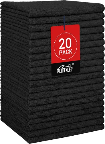 Vista 11 de HOMEXCEL Paquete de 20 paños blancos, suaves y reutilizables