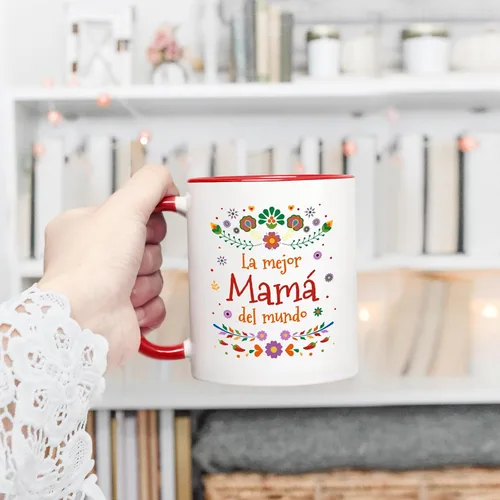 Vista 2 de Cabtnca La Mejor Mama Del Mundo, regalos para mamá en español, taza de café para mamá, regalo para mamá, regalos de Navidad para el día de la madre