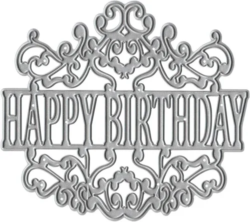 Vista 6 de Troqueles de corte para tarta de cumpleaños para hacer tarjetas y decoraciones de álbumes de fotos, palabras de bendición de feliz cumpleaños