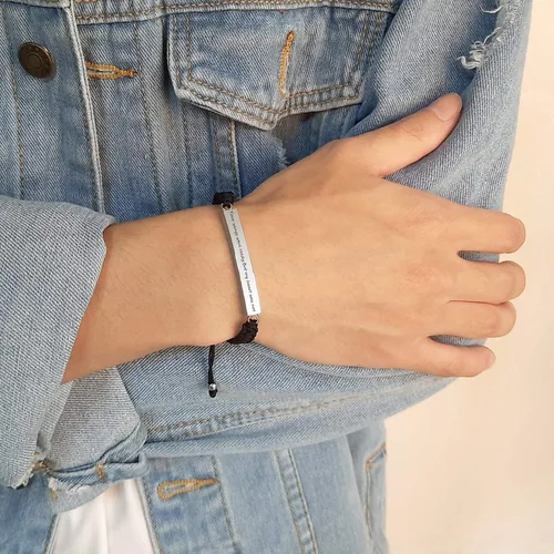 Vista 81 de Pulsera de urna personalizada para cenizas, recuerdos de joyería de cremación para mujeres y hombres, pulsera ajustable de cuerda tejida hecha a