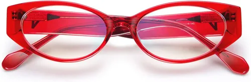 Vista 4 de VISOONE ALVERSTONE - Gafas ovaladas de acetato con bloqueo de luz azul, lentes para computadora, multicolor, sin receta