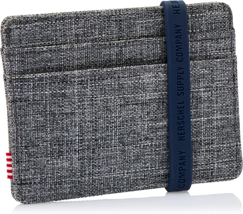 Vista 2 de Herschel - Cartera Charlie RFID para hombre, Charlie Rfid, talla única , Raven Crosshatch