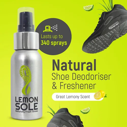 Vista 2 de Ambientador y desodorante natural para zapatos, spray refrescante para zapatos con 6 potentes aceites esenciales para control de olores a largo