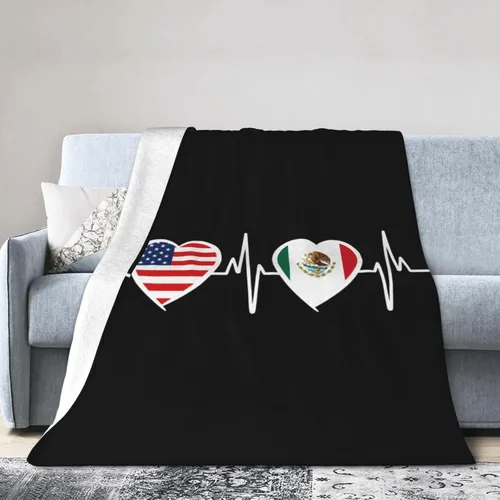 Vista 14 de Manta de franela cálida y ultrasuave con la bandera de Estados Unidos y Maryland, manta negra para todas las estaciones, decoración del hogar