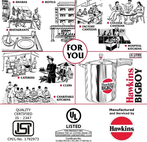 Vista 6 de Hawkins Bigboy - Olla a presión de aluminio, 14 litros
