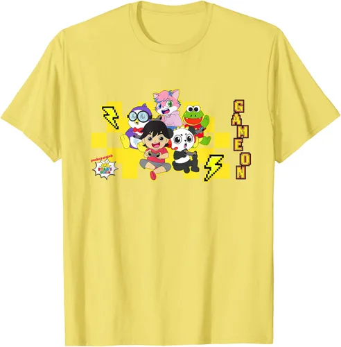Vista 28 de Ryan's World Game On Characters Camiseta, Negro, S