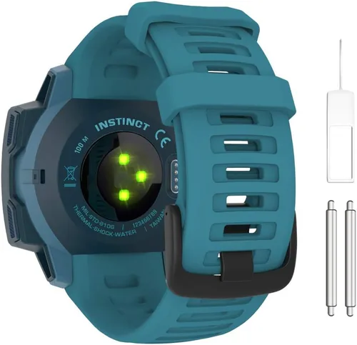Vista 9 de MoKo - Correa de silicona compatible con Garmin Instinct e Instinct 2 Verde militar