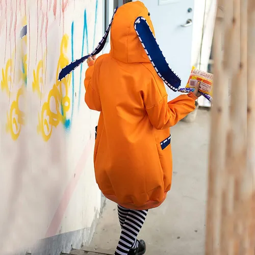 Vista 3 de Disfraz de Runa Yomozuki, sudadera con capucha para cosplay, para adultos y niños