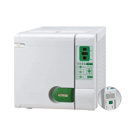 Vista 6 de Esterilizador de vapor automático de 18 L Autoclave 3 veces Pre-Vacío Clase B con impresora, 3 bandejas y función de secado rápido al vapor verde