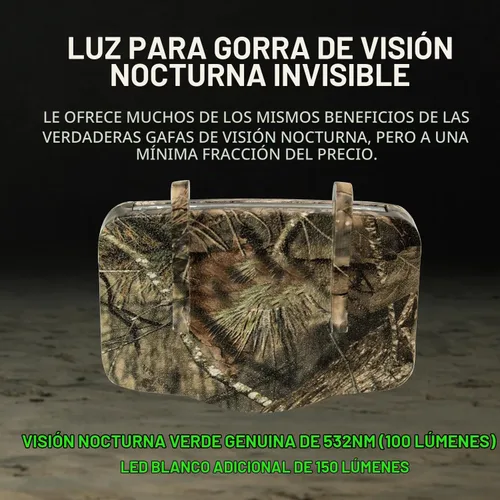 Vista 5 de MODERN NEEDS Luz de gorra de visión nocturna: luz de casquillo con clip alimentada por AAA, modos LED duales, linterna de gorra y luz de sombrero