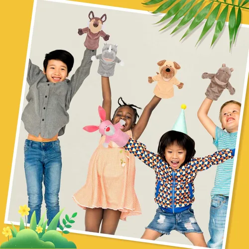Vista 5 de Wettarn Juego de 12 Marionetas de Animales con Boca Activa para Niños, Juguete para Niños y Niñas, para Narración de Historias, Escuela Infantil