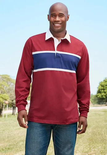 Vista 3 de KingSize Polo de rugby de manga larga grande y alto para hombre