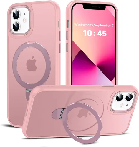Vista 77 de LeYi Funda para iPhone 11 para MagSafe con soporte magnético, color negro