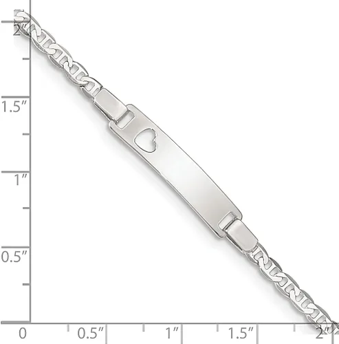 Vista 4 de ICE CARATS Pulsera de plata de ley 925 con corazón para bebé, joyería fina para mujer, regalos para ella, Plata de ley