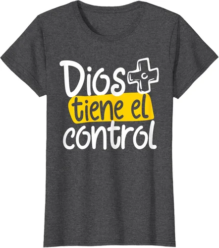 Vista 5 de Regalo Cristiano En Español Christian Spanish Dios Tiene Con Camiseta, Negro