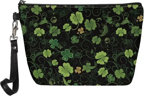 Vista 14 de Howilath Novedad Impreso Elegante Bolso Cosmético De Las Mujeres, Perros Animales Perezoso Diseño Floral Niña Trapezoide Cosméticos Bolsa De